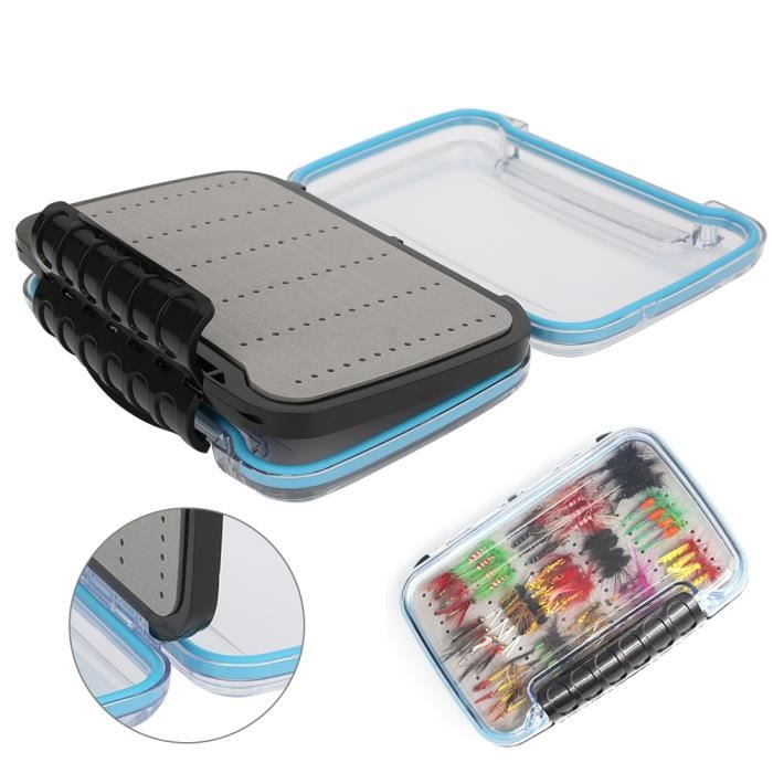 Boîte de rangement pour pêche à la mouche VINGVO Double face Accessoires de pêche