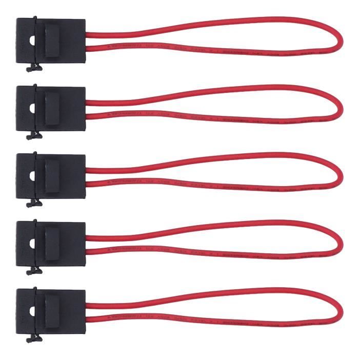 Lot De 10 Porte-Fusibles Auto 15A 32V Avec Fusibles Bleus - Installation Amplificateur Voiture