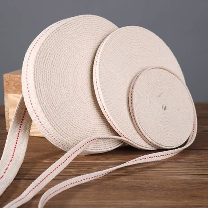 Lot De 24 Mèches Rondes En Coton Pour Lampe à Huile - Brûleur De Rechange - Blanc
