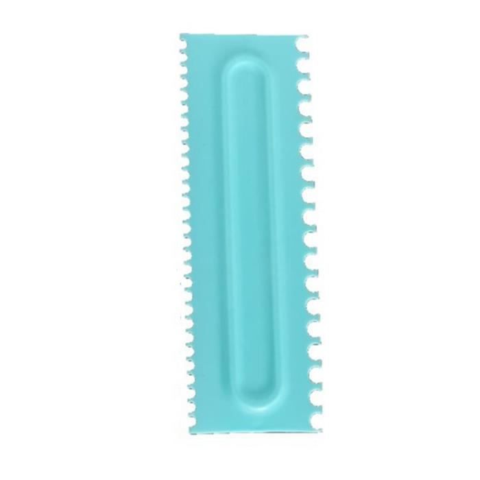 Lot De 6 Grattoirs à Gâteau Acrylique Transparents - Pour Décorations à Motifs Rayures Et Textures - 24 Cm