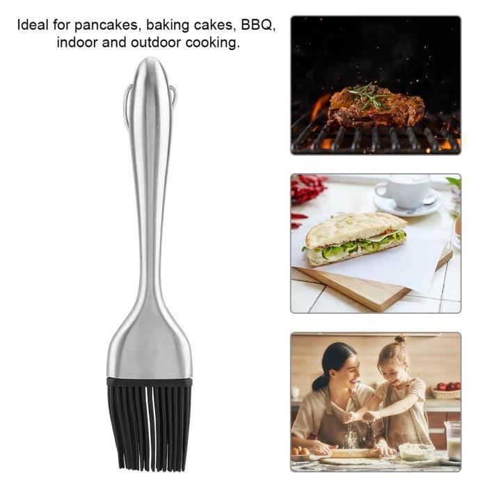 Kit De 4 Pinceaux De Cuisine Verts - Différentes Tailles Pour Pâtisserie, Marinades, Sauces Et Huiles