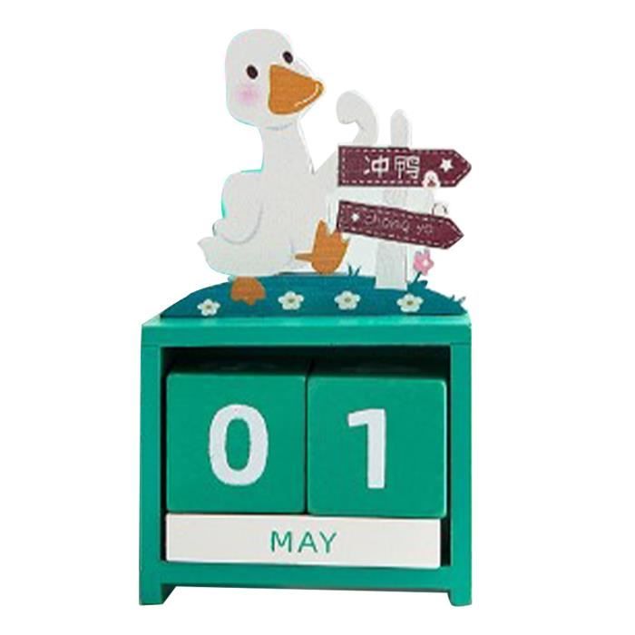 Calendrier De Bureau Perpétuel En Forme De Noyau - Design Fruité, Tournez Pour Changer La Date Et Le Mois - Déco Bureau Original Et Pratique