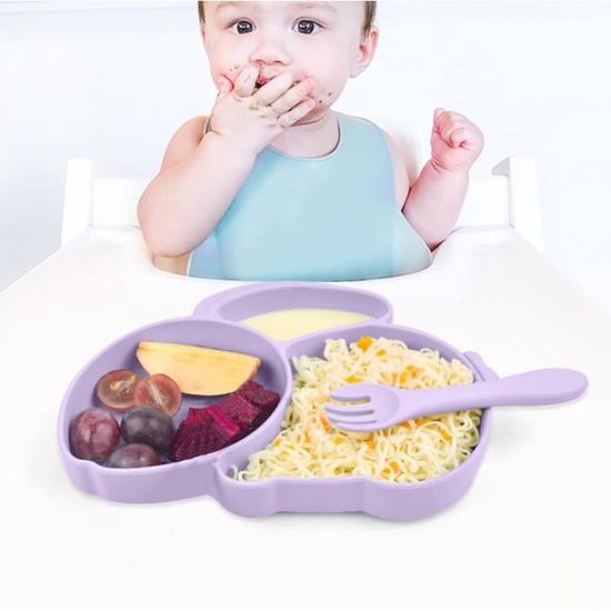6PCS Vaisselle Assiette COUVERTS Bébé Enfants Dîner Déjeuner Repas avec  Compartiments -Mouton vert foncé - Cdiscount Puériculture & Eveil bébé
