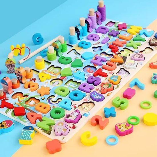 Jouet Montessori Mathématiques En Bois - 141 Pièces - Apprendre à Compter, Additions, Soustractions - 2-6 Ans - 3