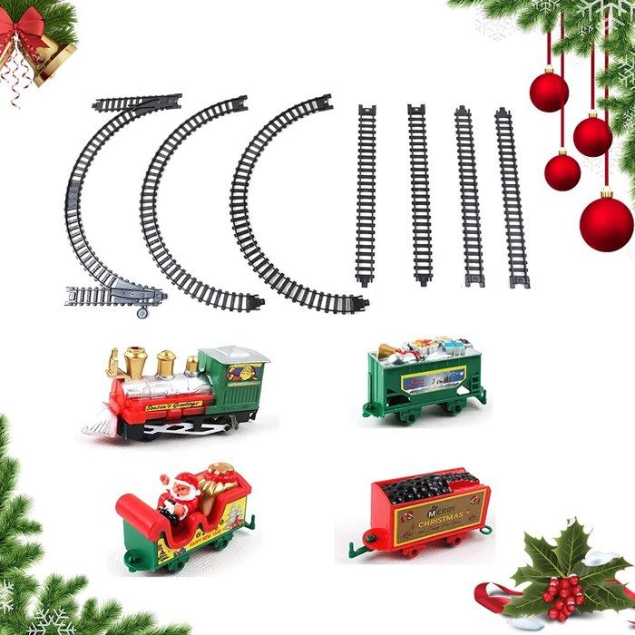 Train Télécommandé De Noël - Modèle Avec Voie Et Wagons - Décoration Bureau Et Cadeau STEM Pour Adultes Et Ados (62904B)