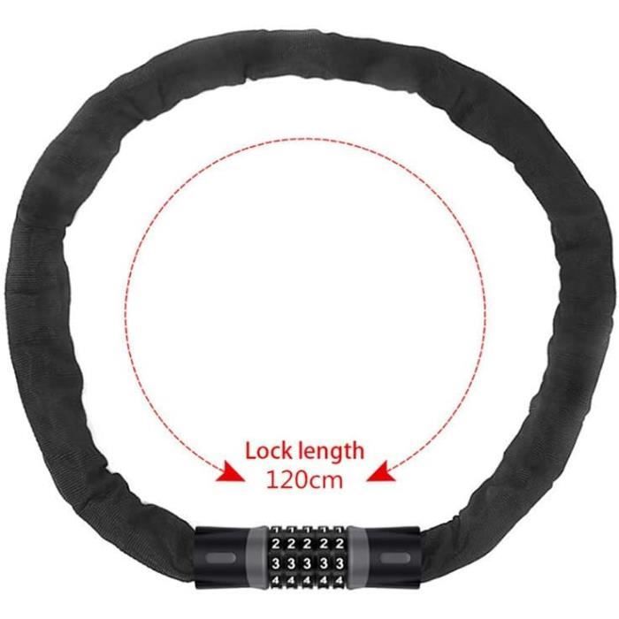 Câble antivol acier tressé à chiffres Auvray 80cm ø20mm