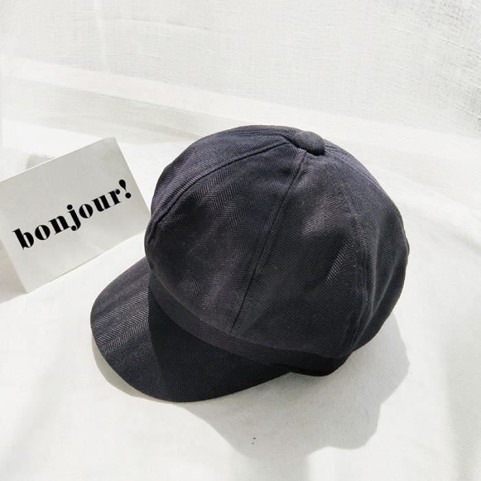 Queenbox Casquette Gavroche Unisexe Enfant - Béret Octogonal Chaud Automne Hiver Pour Garçons Et Filles 2-9 Ans