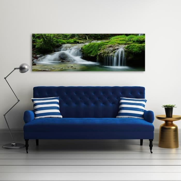 DECLINA Tableau Chutes D'eau Imprimée Sur Toile - Déco Murale Zen 80x120 Cm Fabrication Française