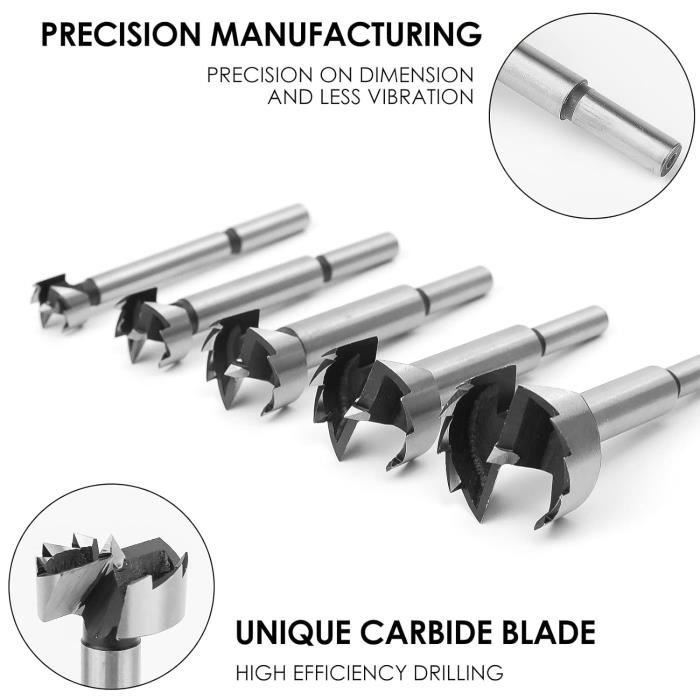 Tbest Mèche à Queue D'aronde à Tige De 6 Mm Queue D'aronde 6 Mm Tige