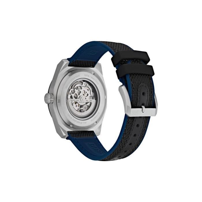 Montre Homme Hugo Boss Squelette multi automatique bracelet tissu noir 1513643 Achat vente montre Homme Adulte Tissu Cdiscount