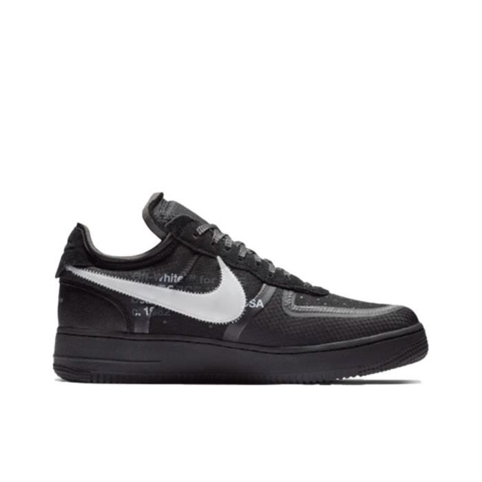 Nike Air Force 1 Low Off White Black White Blanc Cdiscount Chaussures