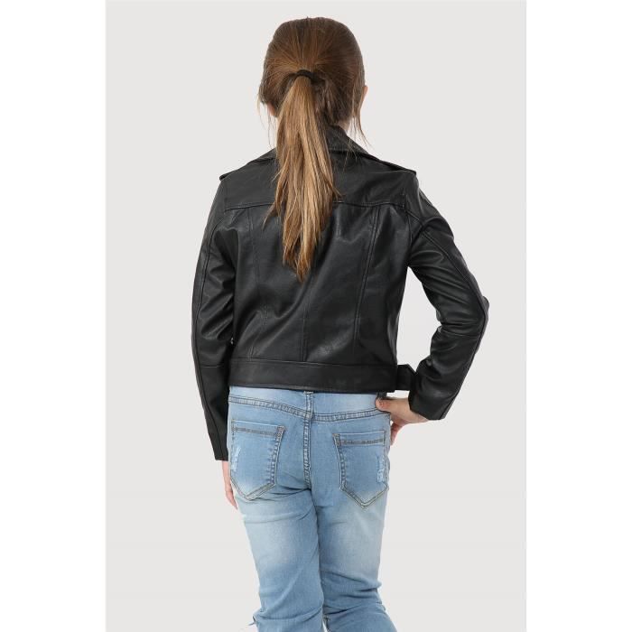 A2Z 4 Kids Veste Motard En PU Cuir Pour Garçons 5-13 Ans – Look Biker Élégant Et Tendance