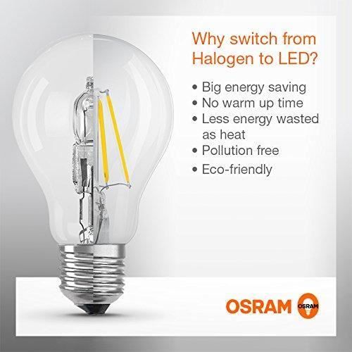 OSRAM Ampoule LED Filament, Globe, Culot E27, 7W, 220-240V, claire