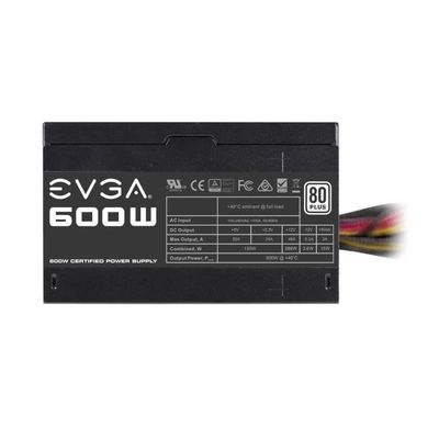 EVGA 600 W1, 80+ WHITE 600W, 3 Ans de Garantie, Alimentation PC  100-W1-0600-K2 : : Informatique
