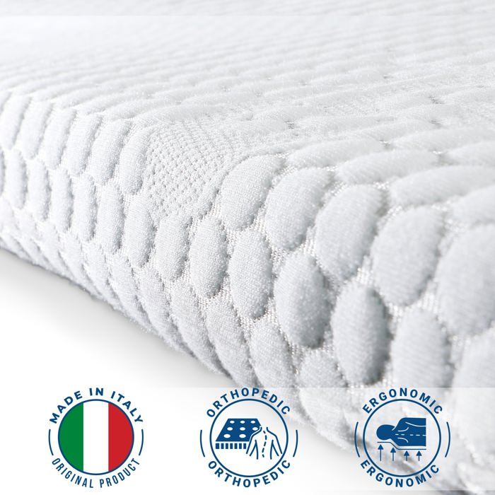 Surmatelas 80 x 200 - Viscosoft, Premium 8cm Mémoire de Forme, Confort Moelleux, Mousse infusée Gel, Soulage Le Dos, Housse déhoussable et Anti-dérapante, Idéal sur Matelas 80 x 200