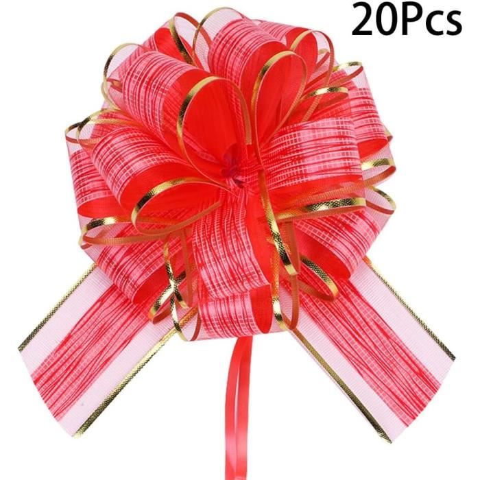 Lot De 6 Nœuds Bouclés Auto-adhésifs De 10,2 Cm Pour Emballage Cadeau - Nœuds En Ruban Gros-grain Pour Fêtes, Anniversaires, Mariages Ou Autres Fêtes (bleu, Rose, Vert