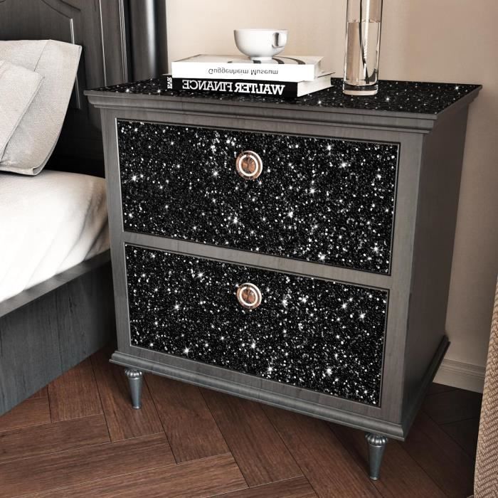 Rouleau adhésif déco cuir noir Rouleau adhésif déco cuir noir