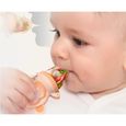 Dexnor jouet de dentition sucette pour bébé jouets pour enfants de 0 à 18 mois sac de morsure fruit en un bleu-3