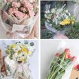 Rouleau de cellophane transparent, rouleau cellophane emballage, rouleau film fleuriste pour fleurs paniers cadeaux artisanat-3