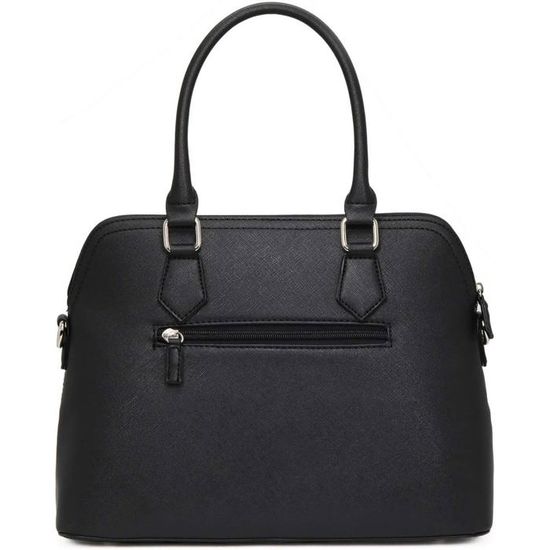 David Jones Petit Sac à Main Femme Bugatti – Cabas Tote Chic En Simili Cuir PU Noir, Bandoulière Amovible, Élégant Et Pratique
