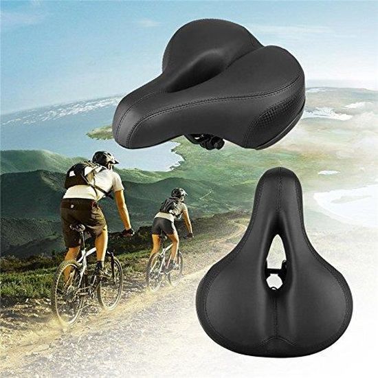 Selle De Velo Gel Ultra Confortable Ergonomique Qxmcov Selle De Velo Siege De Velo En Cuir Respirante Avec Housse Etanche Et Outils Pour Vtt Bicyclette Velo De Route Velo De Montagne Pieces Detachees Cyclisme