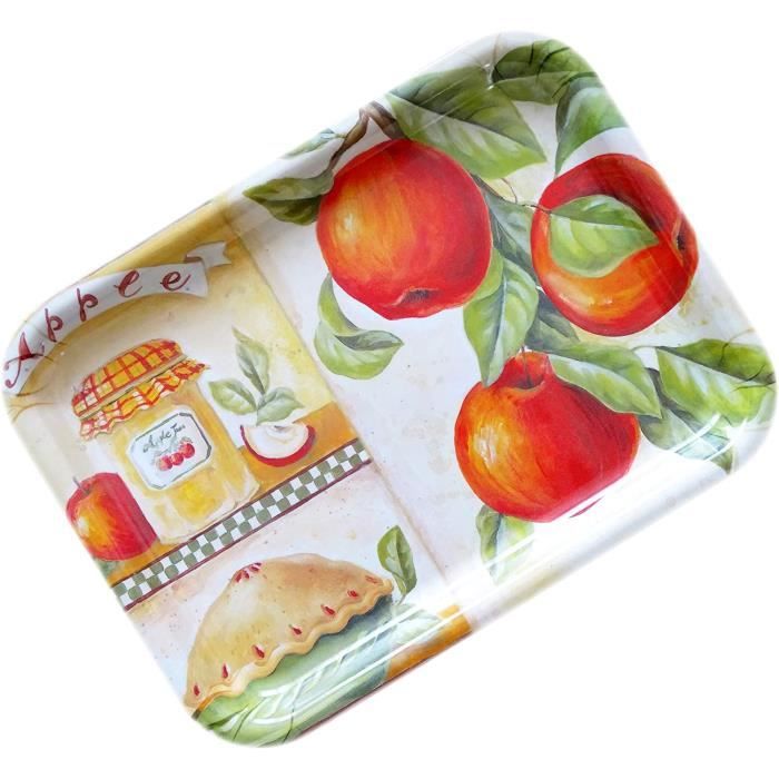 Plateau Rectangulaire Mélaminé 31x23cm - Motif Baies Forêt Lashuma