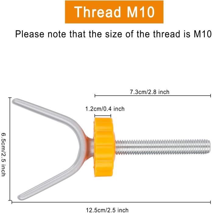 Kit 4 Vis De Pression M10 Pour Barrière Bébé/escalier - Longueur 100mm