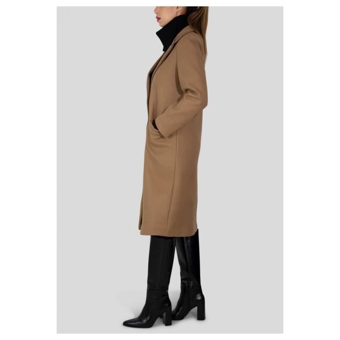 Manteau droit camel femme 2025