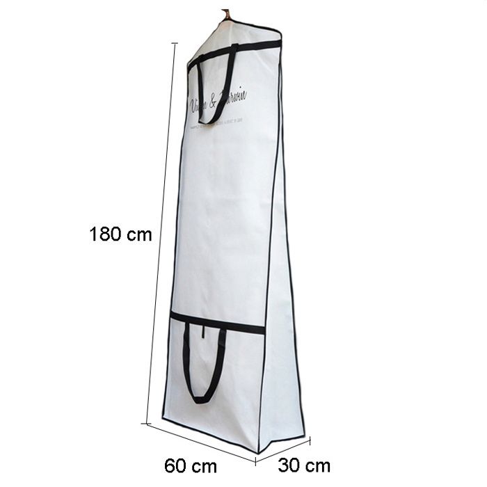 2PCS Housse Vetements à Suspendre, 180x60CM Pliable Housse Robe de Mariée,  Anti Poussière Humidité Housse Vetements