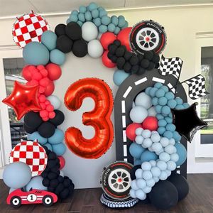 Décoration Anniversaire Voiture Hotwheels - Ballons Imprimés, Banderole, Déco Gâteau - Kit Fête Garçon Course