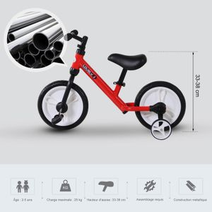 Vélo Sans Pédales Enfant 2-5 Ans - Draisienne Légère 2,9 Kg, Réglable, Pneus Increvables - Apprentissage équilibre