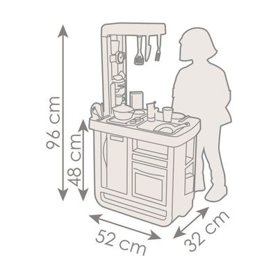 Cuisine Enfant Jouet D'imitation Effets Sonores Lumineux Nombreux Accessoires Rose