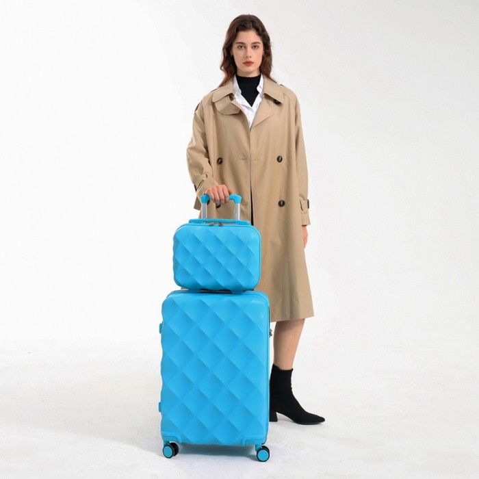 Vanity Case Rigide JASLEN Bleu - Trousse De Toilette Voyage Grande Capacité Pour Femme