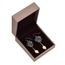 Emorias 1/ Set Collier en Alliage Rose Noire Boucles Parure de Bijoux de Femme Bague Mariage Cadeaux Ensemble 2 2cm Noir