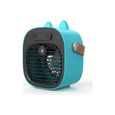 Ventilateur portable, climatiseur, 3 vitesses, chargement USB, pour dortoir, camping, bureau, 7,36 pouces, bleu, 4000 mAh
