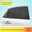 Ecent 2 PCS Rideau pare soleil fenêtre de voiture en maille anti-uv anti-moustique pour la plupart des voitures (L, env. 120 x 51cm)-0