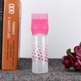 Flacon de teinture pour cheveux Shampooing Flacon applicateur de colorant pour cheveux avec peigne 170 ml (Rose hygiene blouse-0