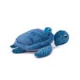 Peluche Ptipotos tortue maman/bébé bleue-0