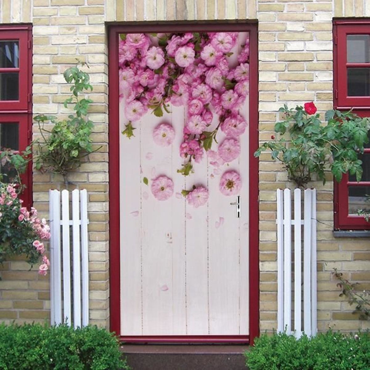 Sticker Porte 3D Boho Attrape-Rêves Et Plumes - Autocollant Décoratif Murale 83x204cm - Facile à Poser