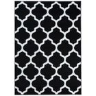 TAPISO Tapis Salon Poils Ras Luxury Noir Blanc Géométrique Polypropylène Intérieur 300x400 cm