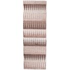 TAPISO Tapis de Couloir Poil Court SARI Crème Beige Marron Géométrique Polypropylène Intérieur 100x820 cm