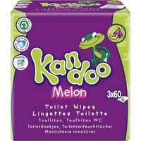 Kandoo Lingettes Melon Humides Jetables Adaptées aux Enfants Douceur Extrême 3 Packs de 60 lingettes