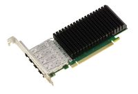 Carte contrôleur PCIe Réseau LAN Ethernet  4 ports 10G SFP+ et 25G SFP28 fibre avec chipset Intel E810