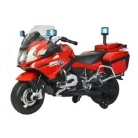 Moto électrique pour enfants BMW R1200 rouge - roues en caoutchouc - 12V - 60 min d'autonomie
