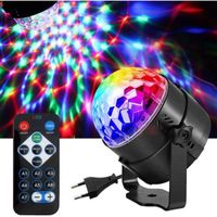 Lampe de Scène pour Disco, LED Commande Sonore Jeux de Lumière Disco Projecteur Effet Spot DJ Éclairage Ampoule Boule Cristal E 154