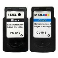 Cartouche D'encre Canon PG- 512 Black / CL-513 Pack de 2 Cartouches Canon Compatibles