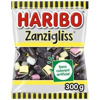 LOT DE 6 - HARIBO - Bonbons Zanzigliss - sachet de 300 g
