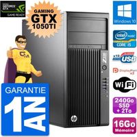 PC HP Z230 Gaming GTX 1050Ti i5-4570 RAM 16Go 240Go SSD + 2To Windows 10