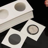 Ywei 50pcs Etuis Cartonné Blanc Pour Pièce de Monnaies Feuilles Diamètre 17.5 à 40 mm 31.5MM