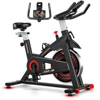 Vélo d'appartement Advamsoler, ergomètre avec écran LCD et support pour tablette